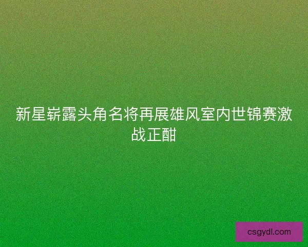 新星崭露头角名将再展雄风室内世锦赛激战正酣